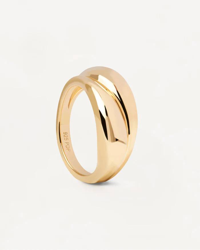Anello Donna PDPaola Argento Dorato 925 Fascia AN01-906-14