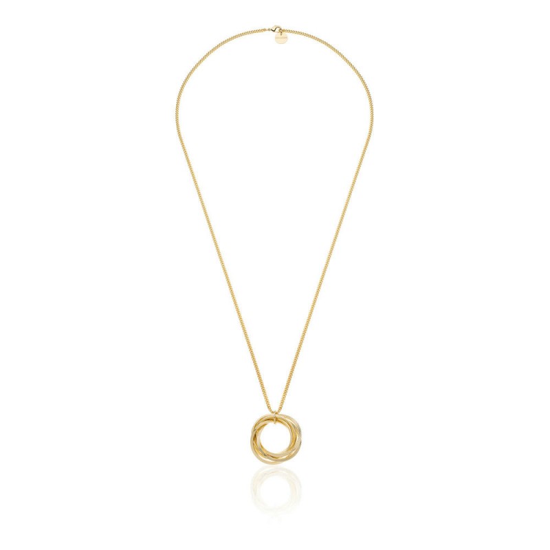 Collana Donna Unoaerre Bronzo Lucido Lunga Pendente Cerchio 549485