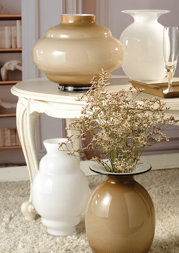 Vaso Cristallo Onlylux Bombetta Opale Fumè Altezza 24 cm OL03143