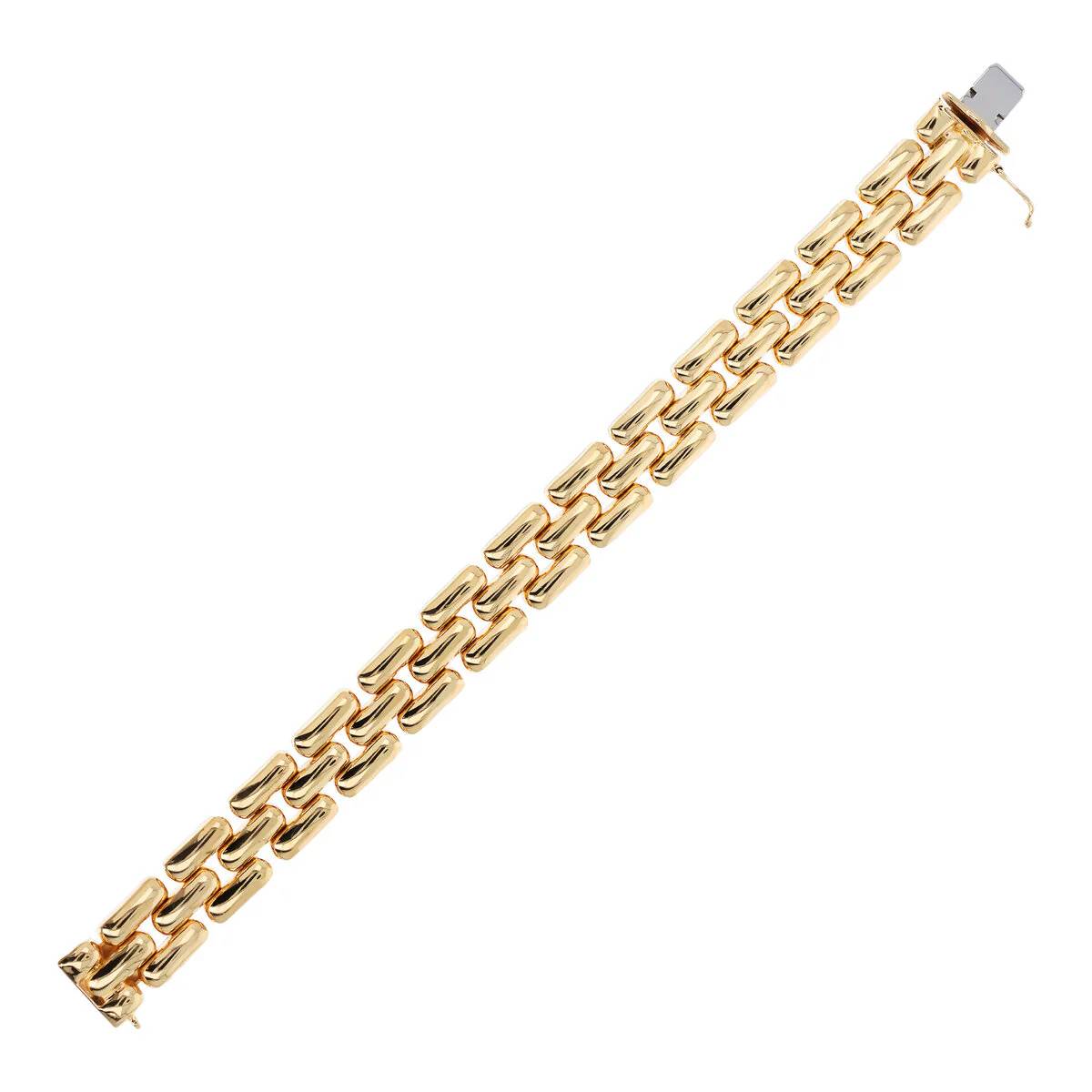 Bracciale Catena Pantera Superficie Liscia in lega placcata oro giallo 18kt  WSET00744.YG-19