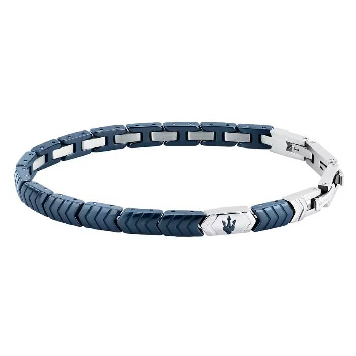 Bracciale Uomo Maserati Acciaio Ceramica Blu JM226ATZ87