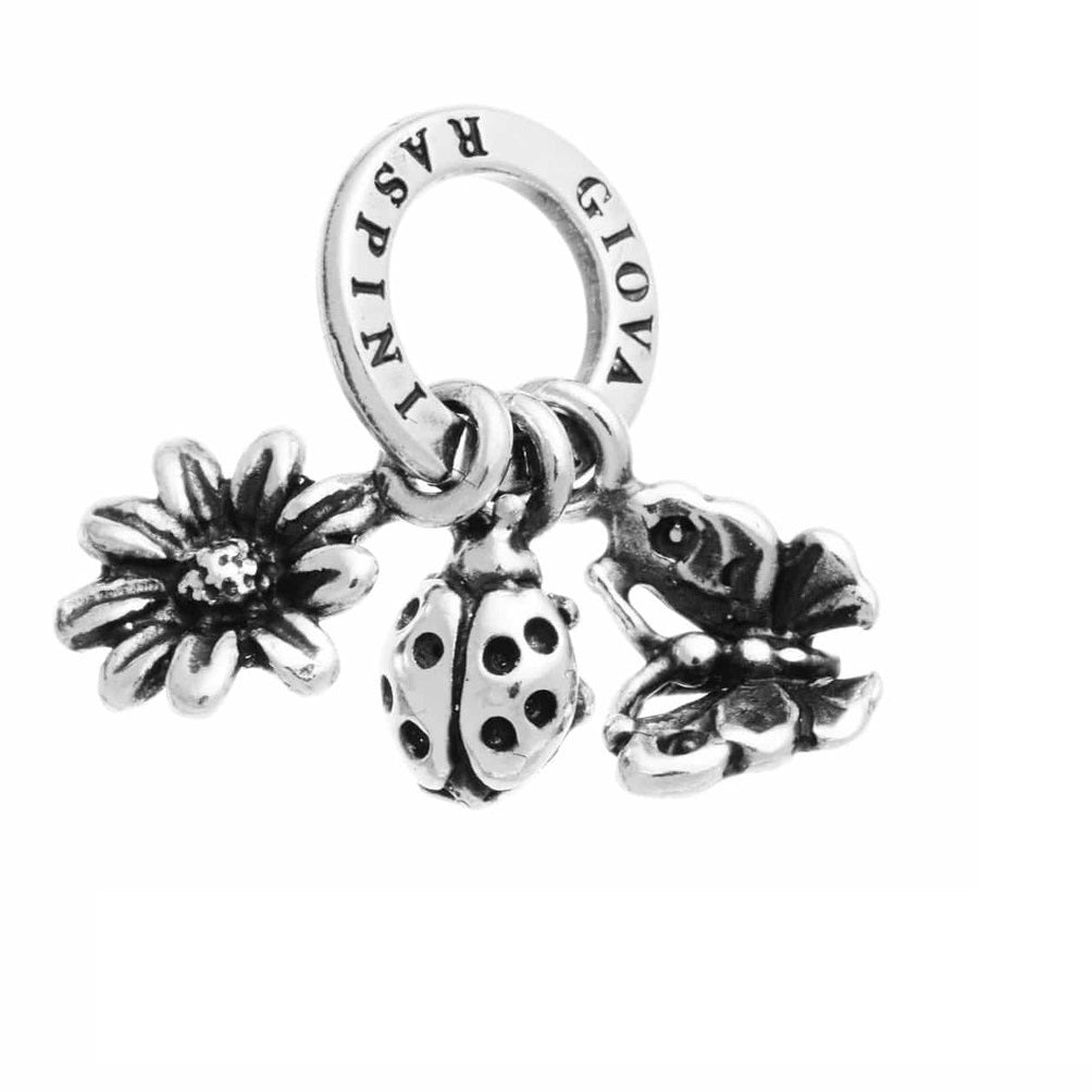 Charm Donna Giovanni Raspini Argento 925 Tris Primavera Realizzato A Mano 10709