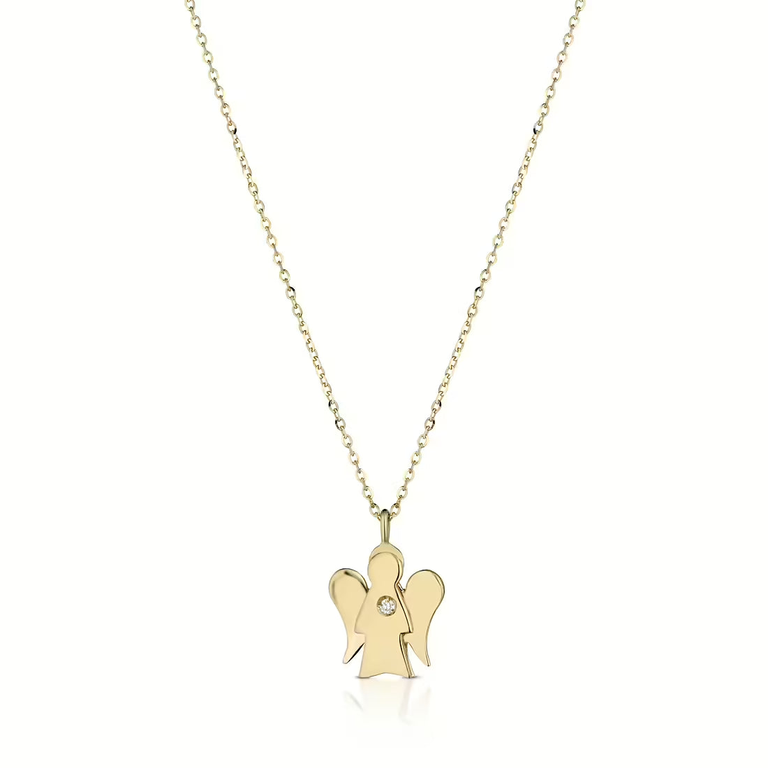 Collana Donna Roberto Giannotti Oro 18 KT Angelo  Diamante 0.01 CT PZ657