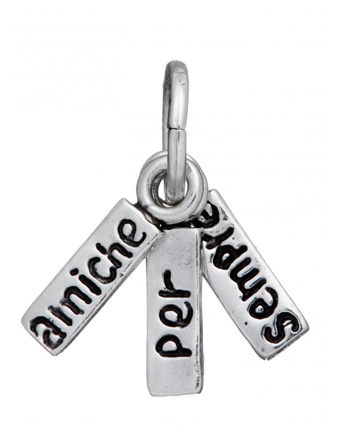 Charm Donna Giovanni Raspini Argento 925 Amiche Per Sempre Realizzato A Mano 09631