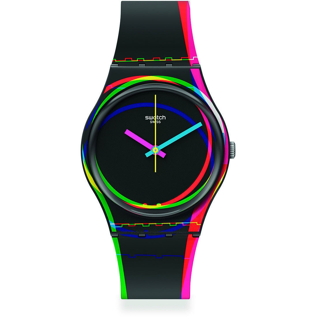 Orologio Donna Gomma Resina Swatch Quarz Solo Tempo GB333