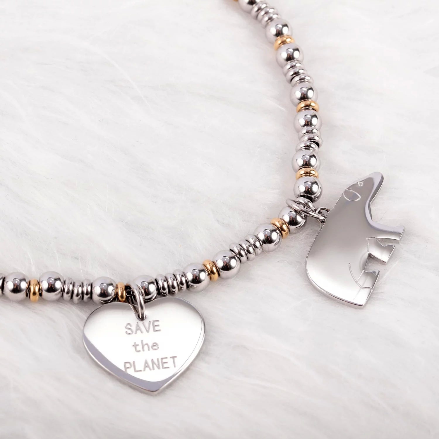 Bracciale Donna La Petite Story Acciaio Con Charm Orso E Cuore Story Family LPS05ATA11