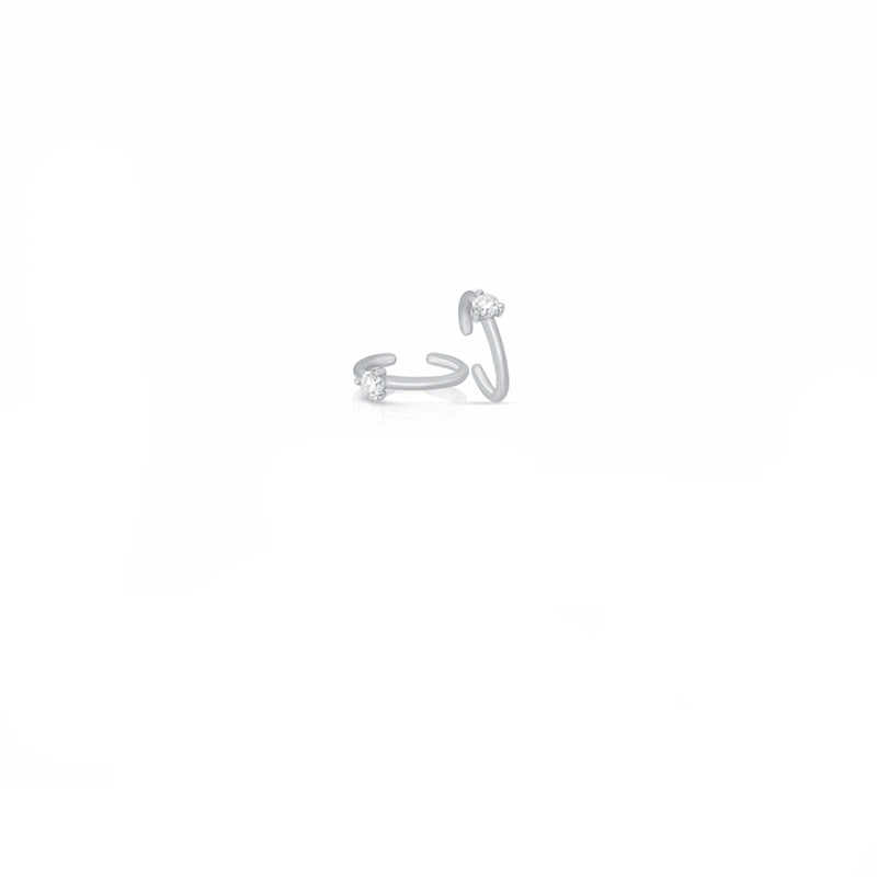 Orecchini Ear cuff Liu Jo Acciaio Bianco Con  Zircone Bianco LJ2487