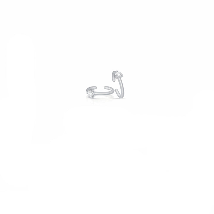 Orecchini Ear cuff Liu Jo Acciaio Bianco Con  Zircone Bianco LJ2487
