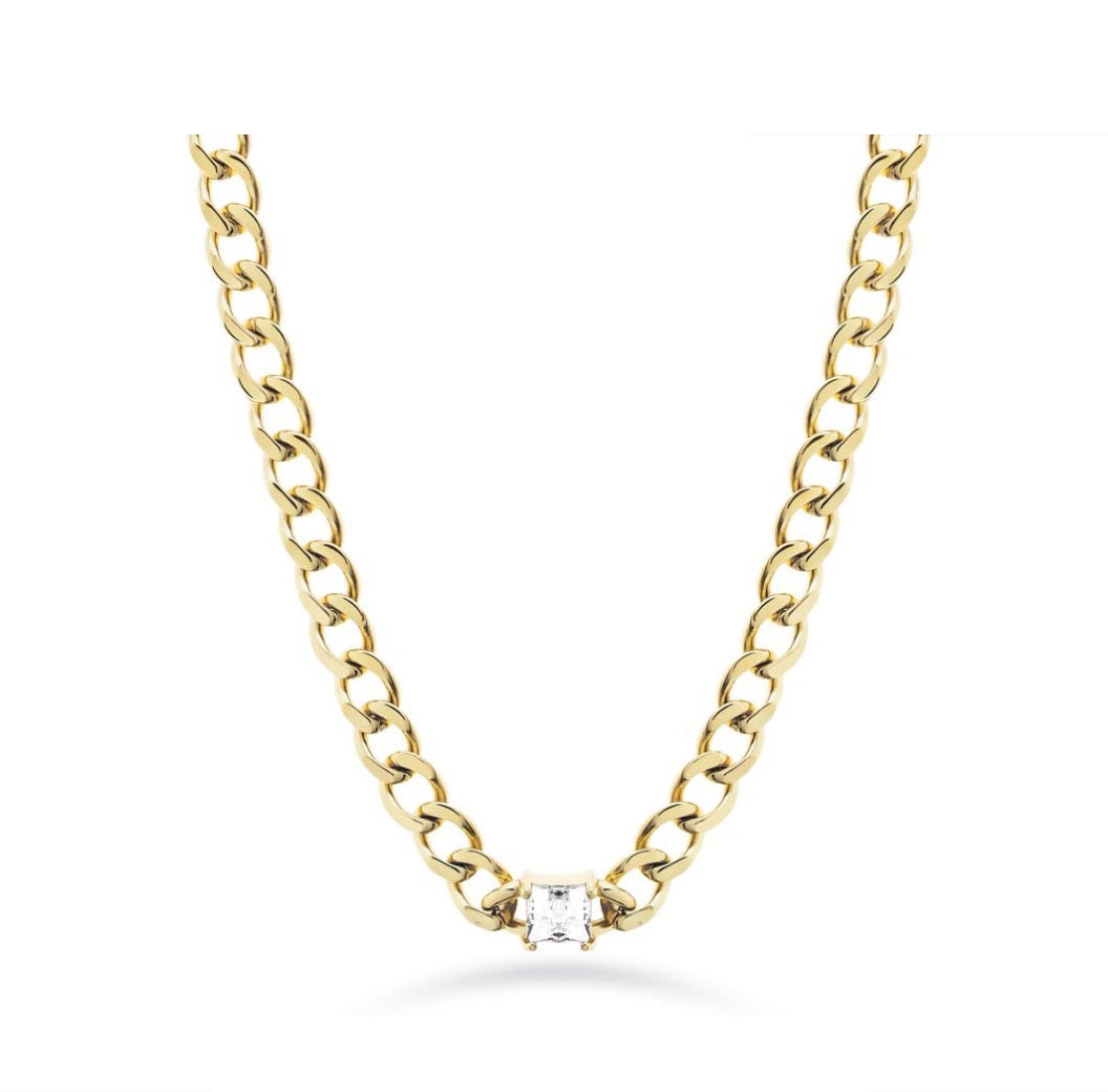 Bracciale Donna Liu Jo Acciaio dorato a Maglia Rollò con zircone a cuore LJ2316