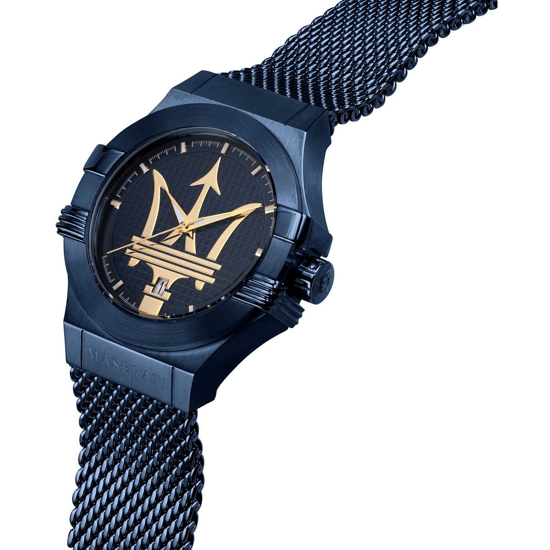 Orologio Uomo Acciaio Maserati Blue Edition Solo Tempo Data Dorato R8853108008