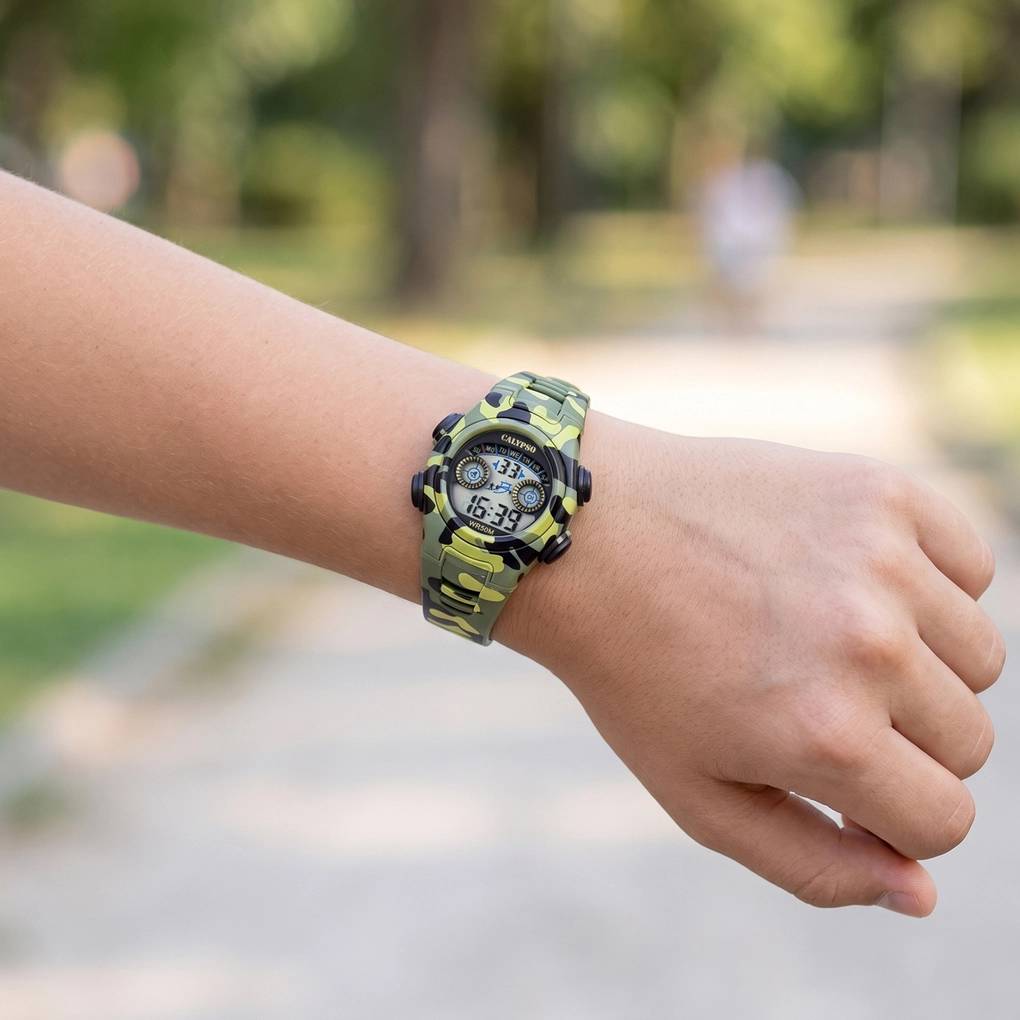 Orologio Bambino Calypso Digitale Gomma Militare Marrone K6074/1