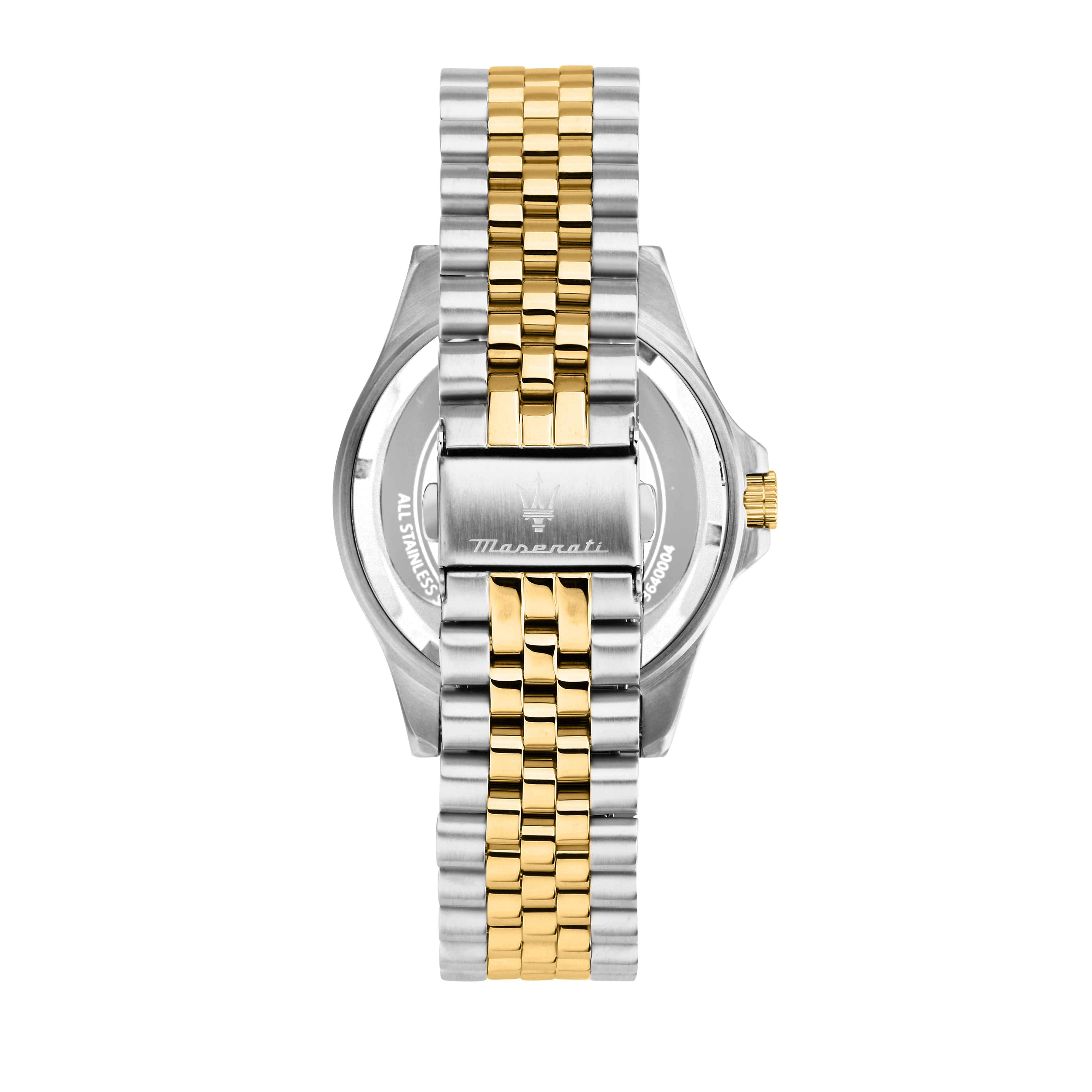 Orologio Uomo Maserati Sfida Acciaio Dorato Jubilè Quarzo Nero Data R8853140009