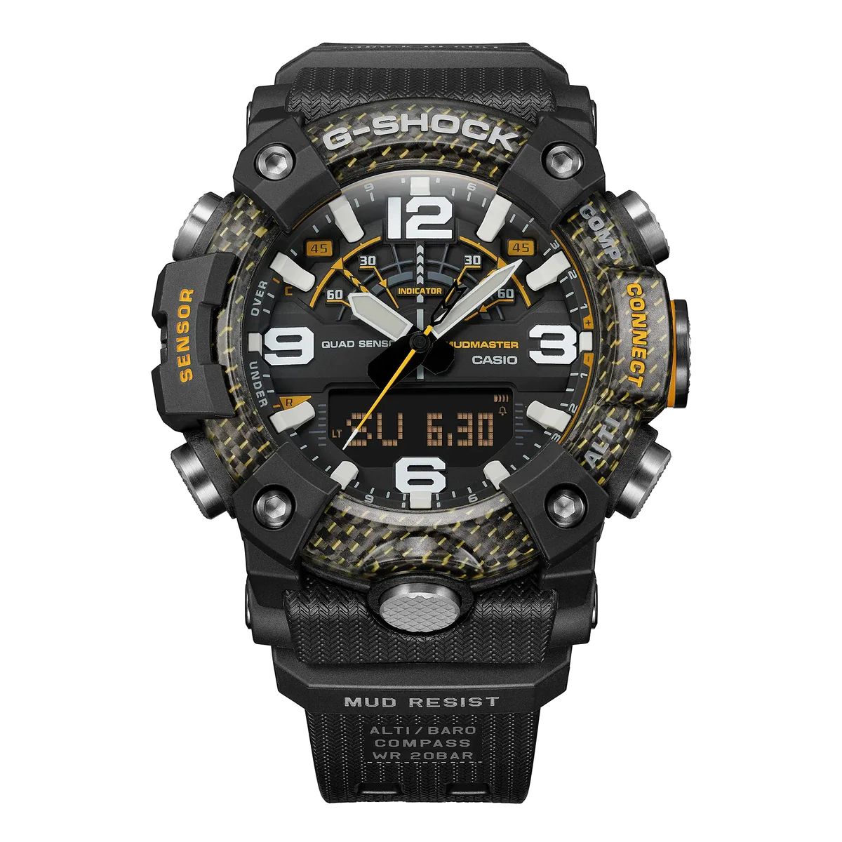 Orologio Uomo Casio G-SHOCK Mudmaster Nero Giallo Emergenza GG-B100Y-1AER