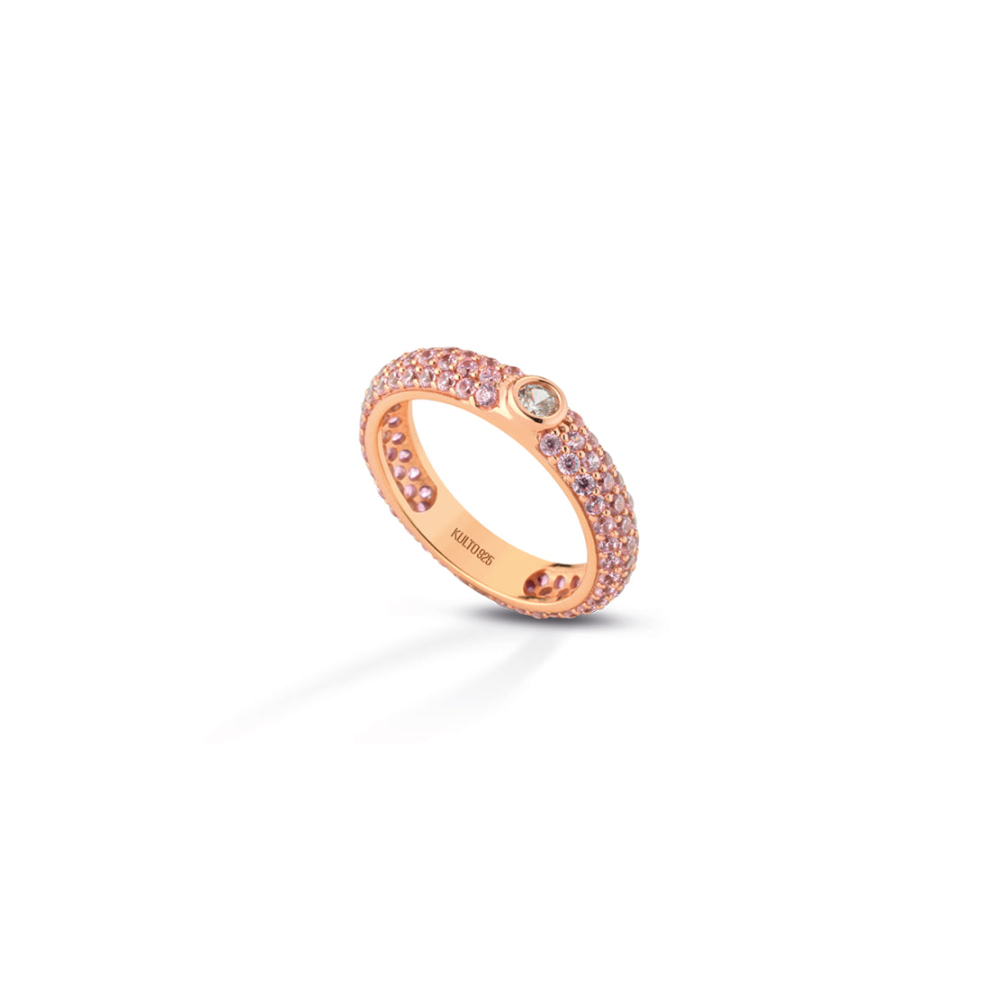 Anello Donna Kulto 925 Argento Rosè Pavè Zirconi Rosa KR925-030-14
