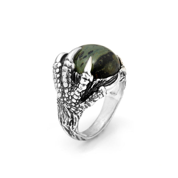 Anello Uomo Giovanni Raspini Argento 925 Artiglio D'Aquila Diaspro Kambaba 11313/22