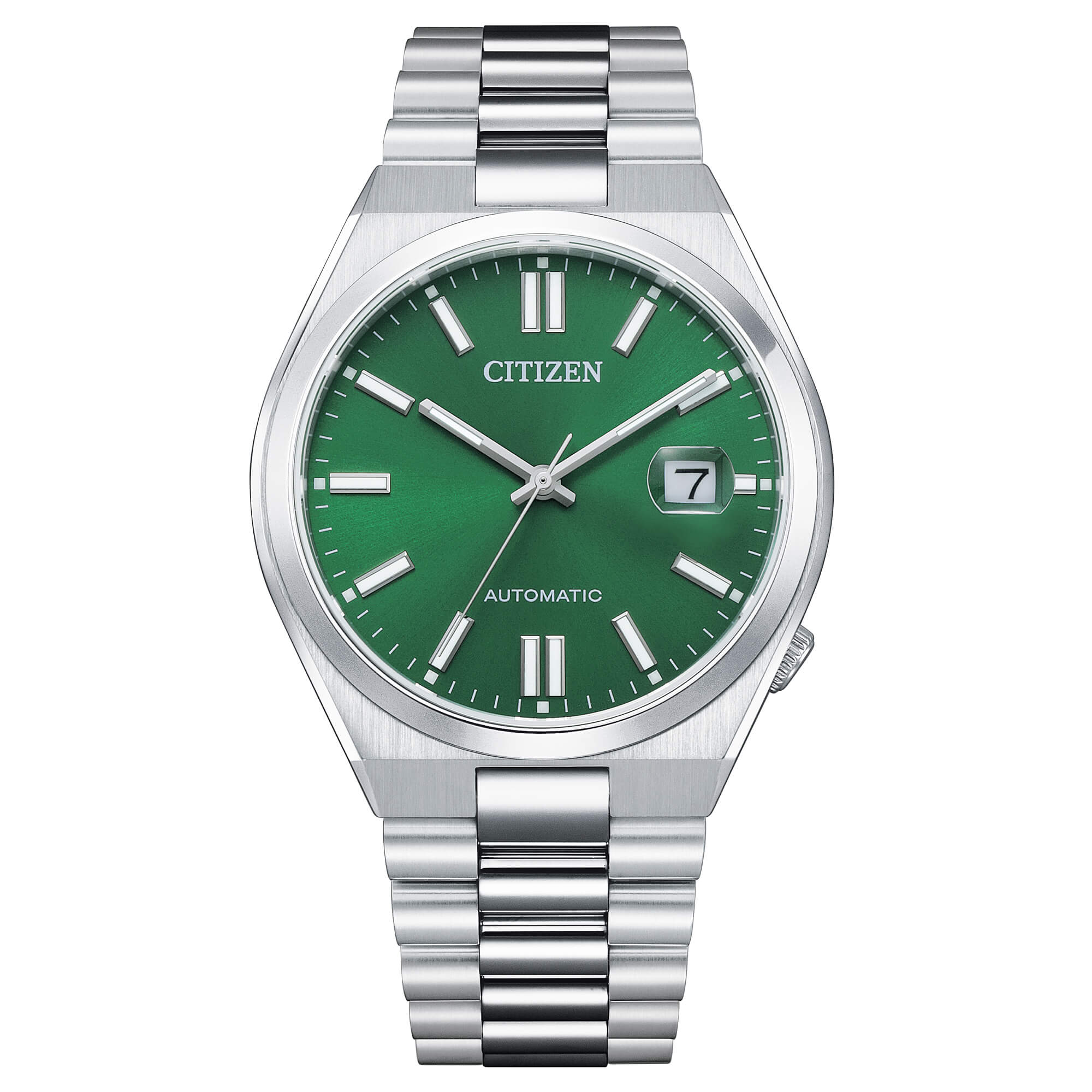 Orologio Uomo Citizen Tsuyosa Automatico Verde Data Maglia President NJ0150-81ZX