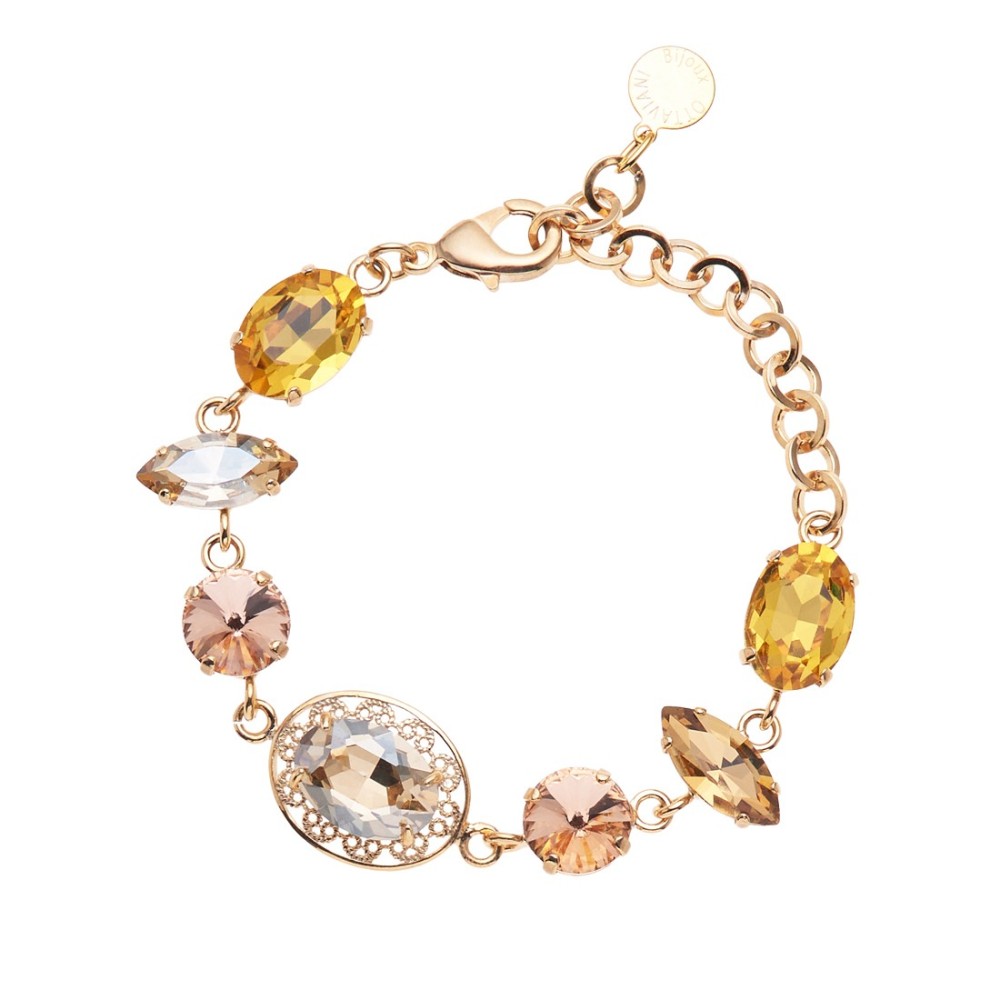 Bracciale Donna Ottaviani Cristalli Placcato Oro 501312B