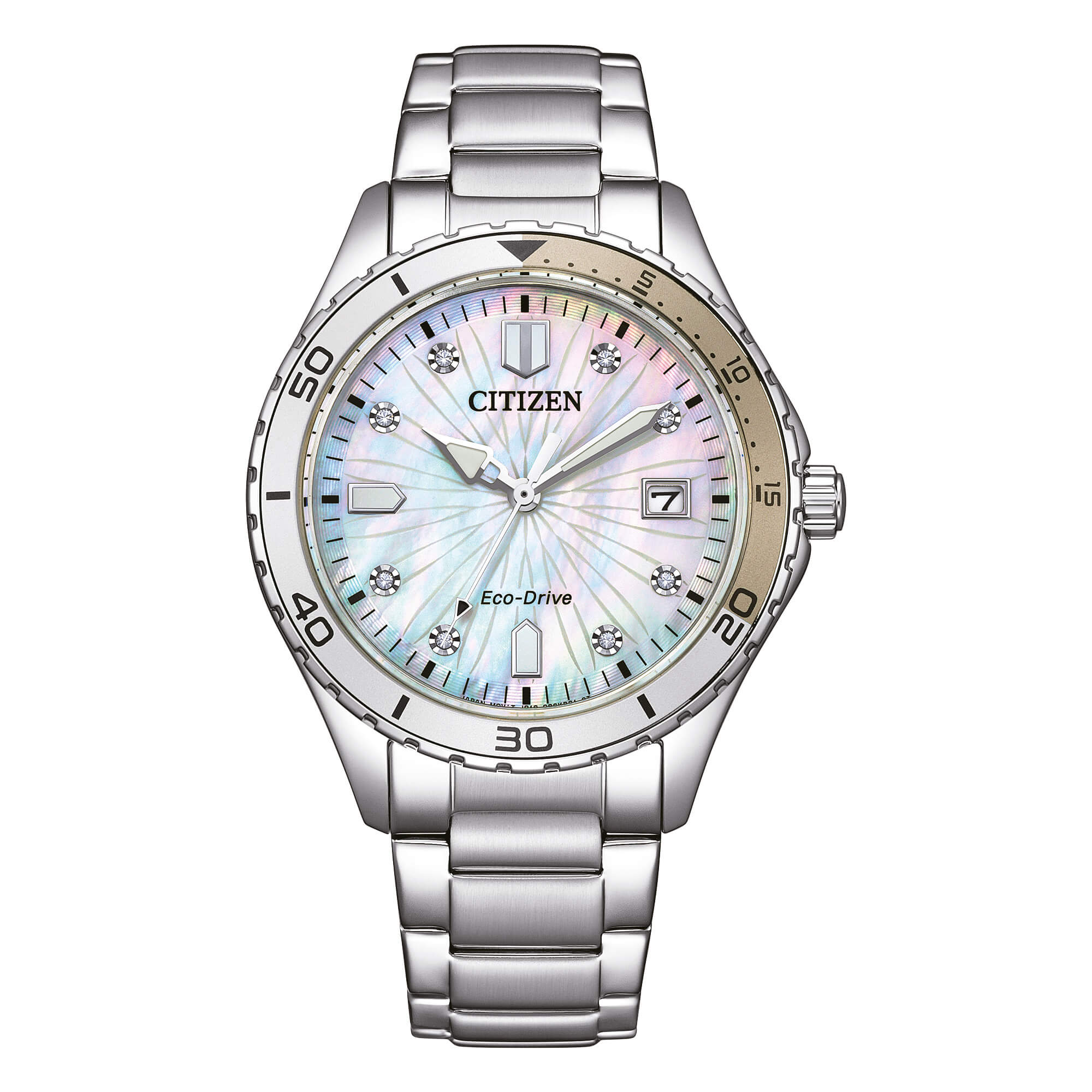 Orologio Donna Citizen Eco-Drive Acciaio Madreperla Zirconi FE6170-88D