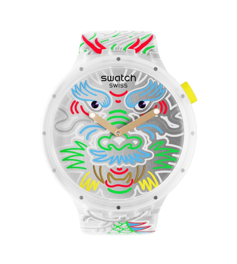 Orologio Unisex Swatch Dragon In Cloud Big Bold Capodanno Cinese SB05Z102