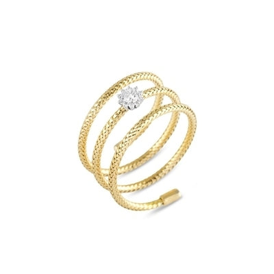 Anello Donna Ponte Vecchio Gioielli Oro Bicolore 18 KT Diamante CA2022BRY