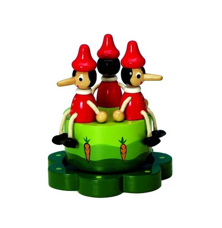 Scultura Il Mondo Dei Carillion Pinocchio Legno Smaltato 12 cm 43771