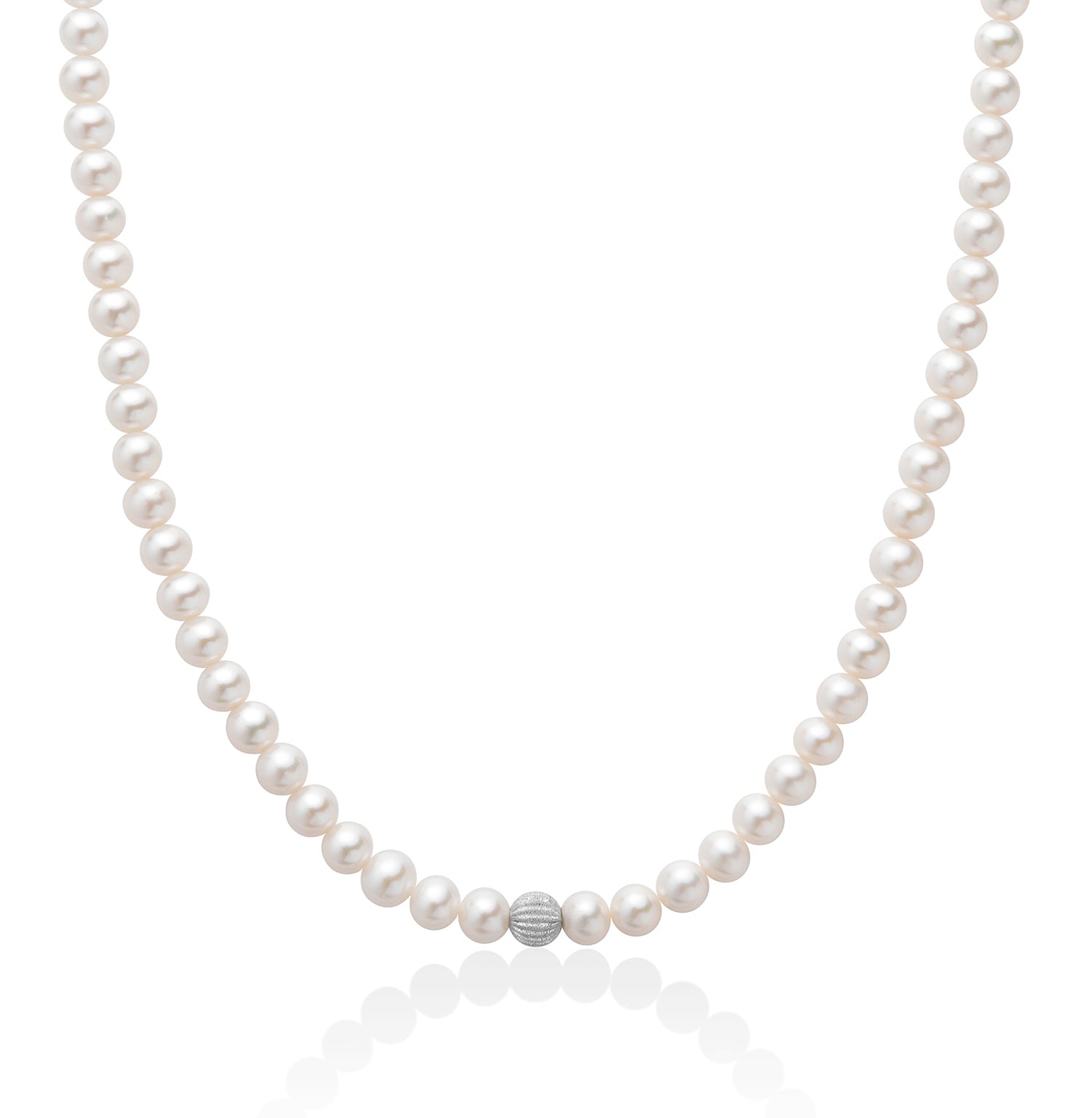 Collana Donna Girocollo Perle Miluna 5,5-6 mm Oro Bianco 18 KT PCL5300V