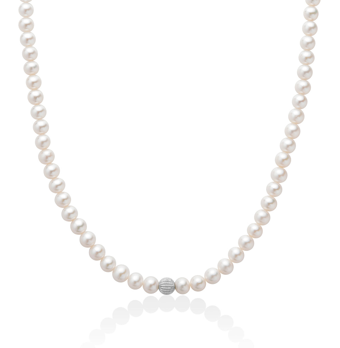 Collana Donna Girocollo Perle Miluna 5,5-6 mm Oro Bianco 18 KT PCL5300V