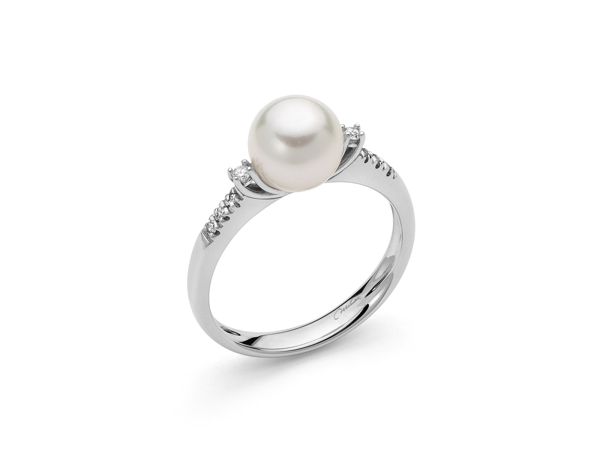 Anelli Donna Miluna Solitario Perla Oro 18 KT Diamanti PLI1633