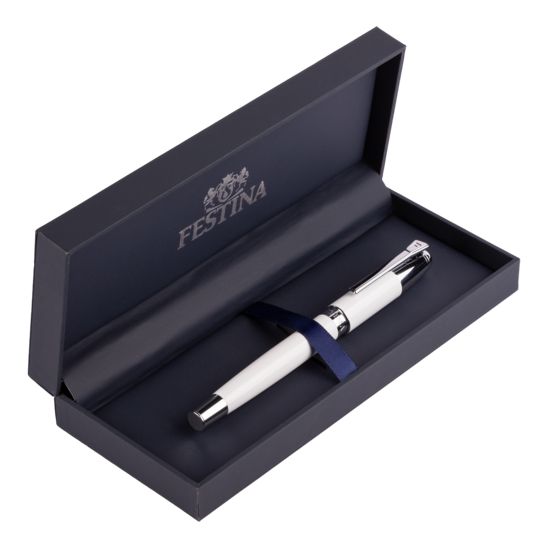 Penna Uomo Festina Acciaio Bianco Lucido Cappuccio Stilografica FWS2109/F