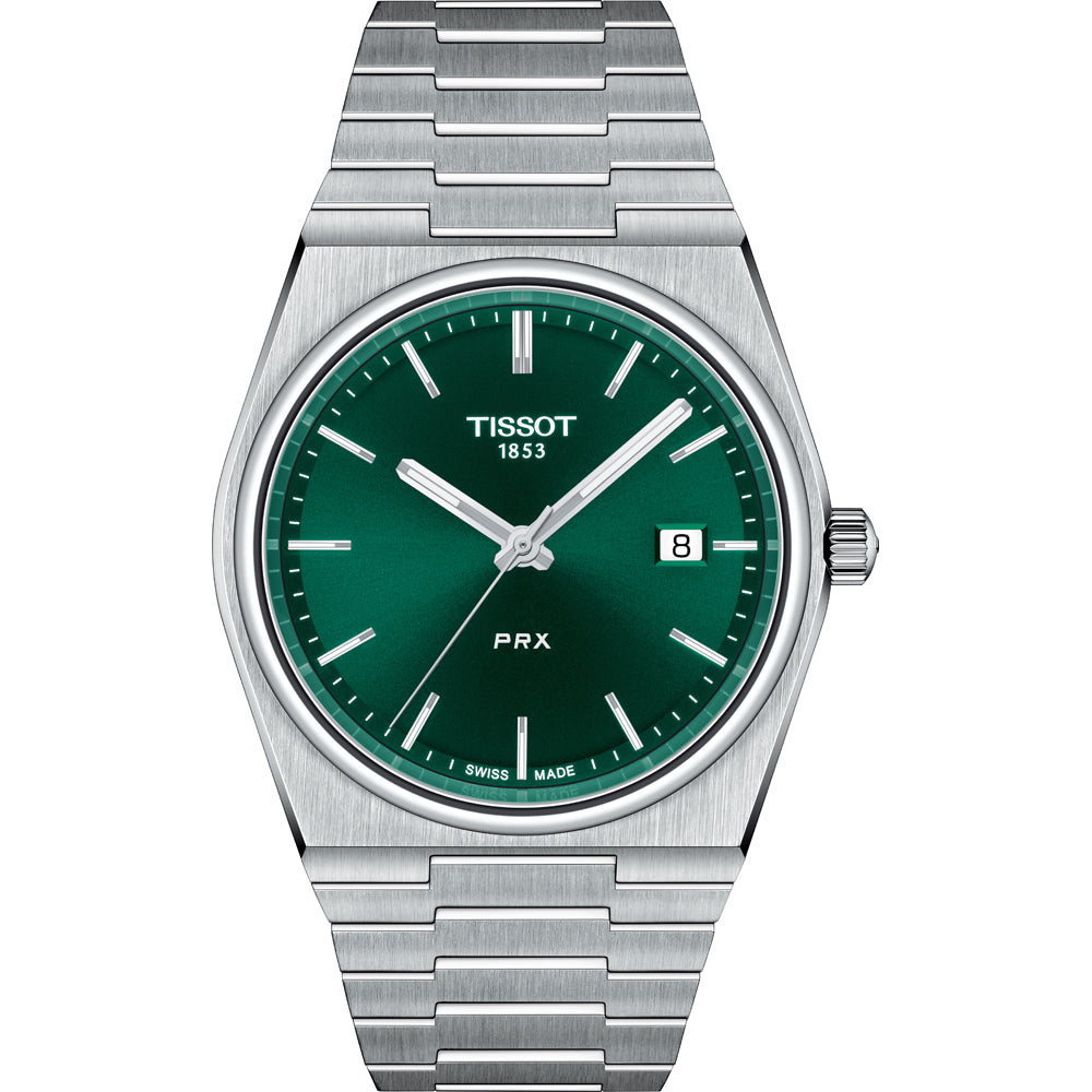 Orologio Acciaio Uomo Tissot Classic Prx Green Dial Data Movimento Svizzero