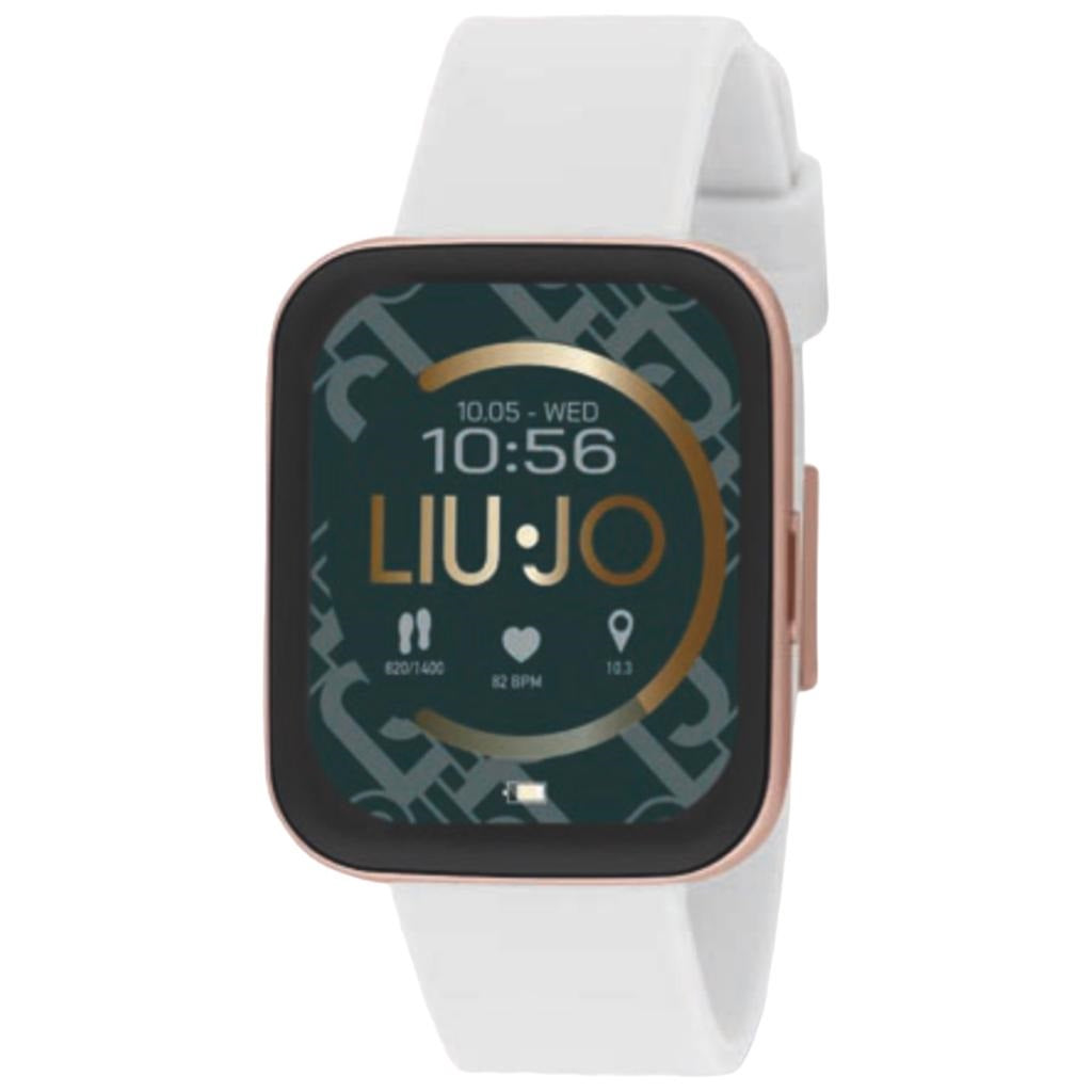 Orologio Liu Jo Donna Smartwatch Voice Acciaio Rosè Gomma Bianco SWLJ092