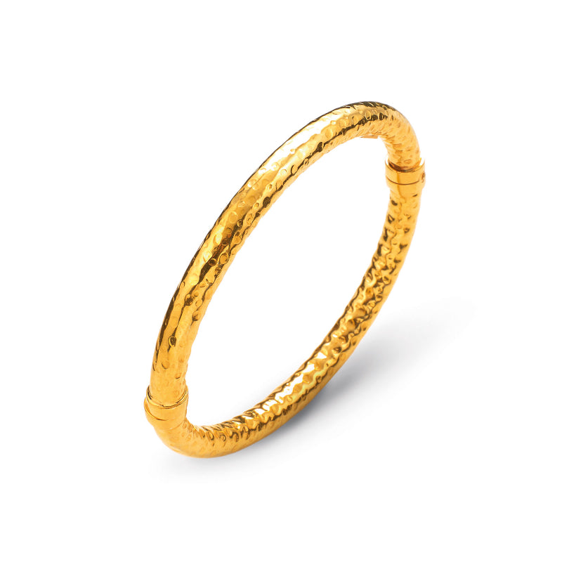 Bracciale Donna Giovanni Raspini Argento Dorato 925 Rigido Bangle Rock 10336