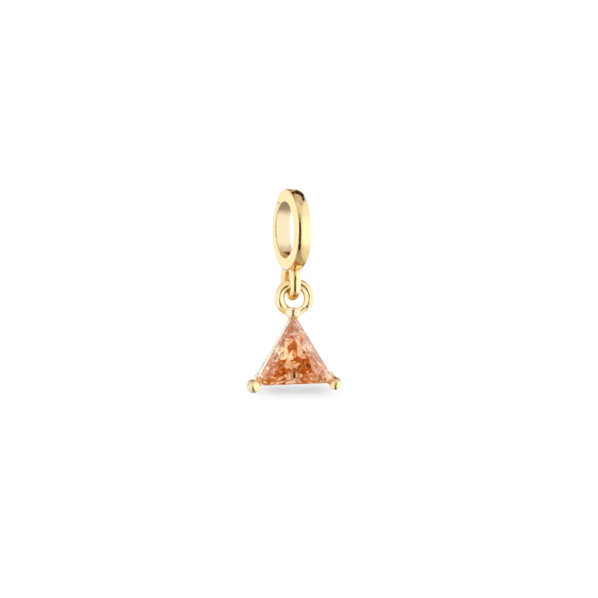 Ciondolo Donna Laura P. Argento Dorato 925 Pietra Champagne Triangolo PEN0235GC