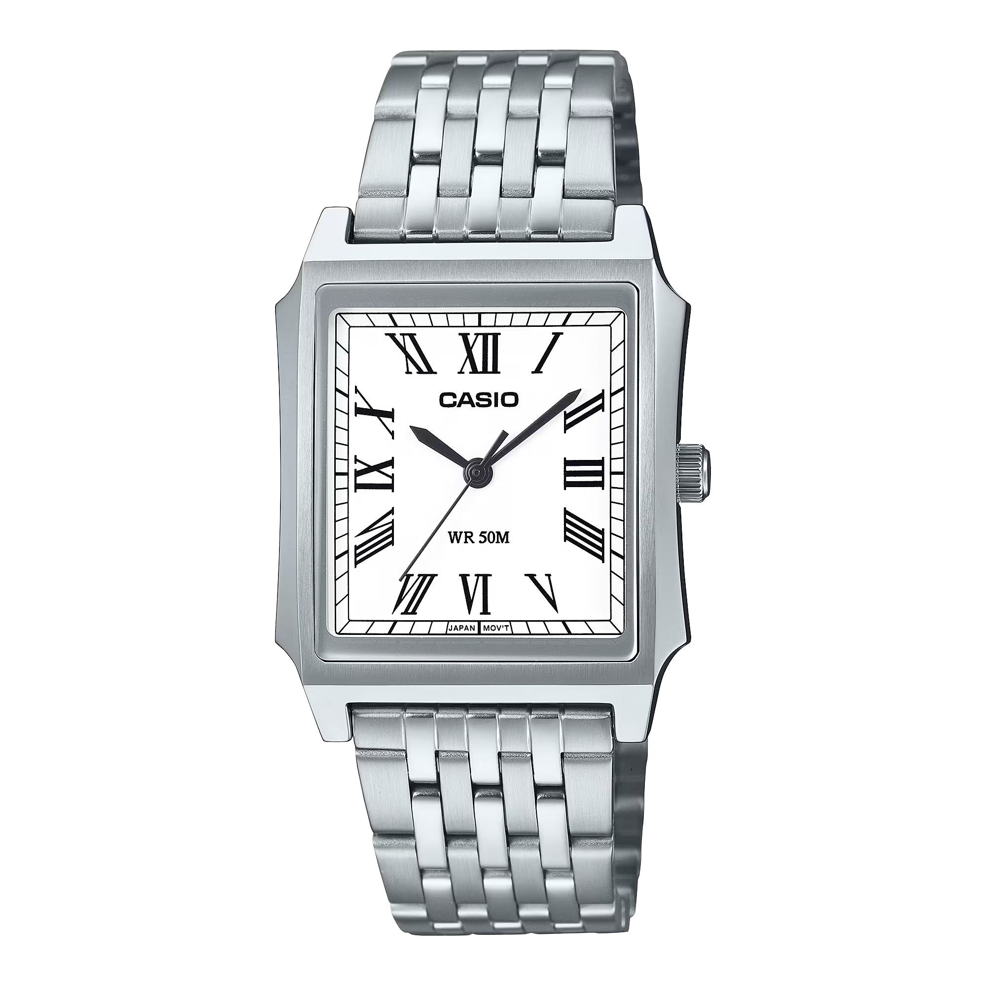 Orologio Uomo Casio Acciaio Bianco Quarzo MTP-190D-7BVEF