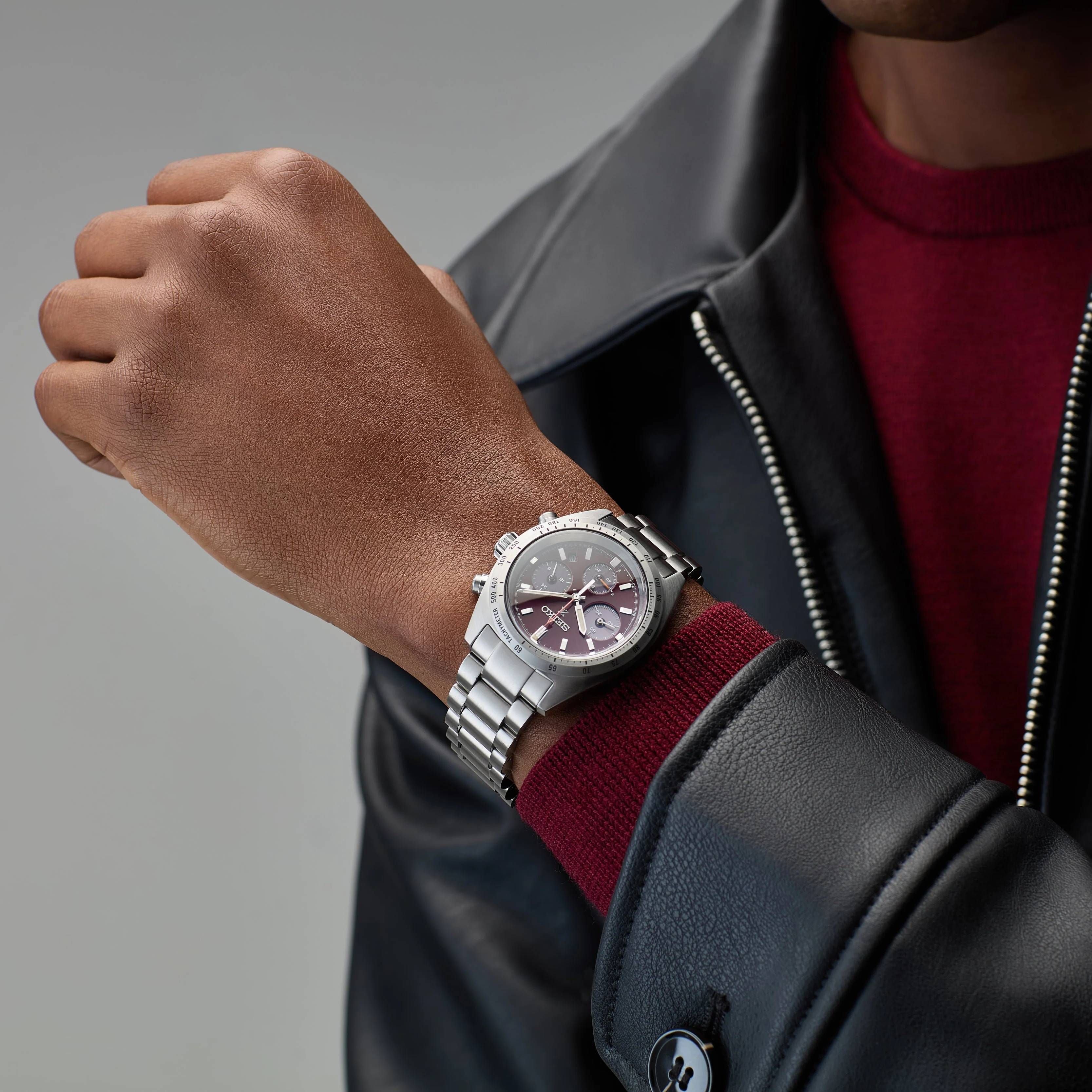 Orologio Uomo Seiko Rosso Speedtimer Carica Solare Edizione Limitata SSC935P1