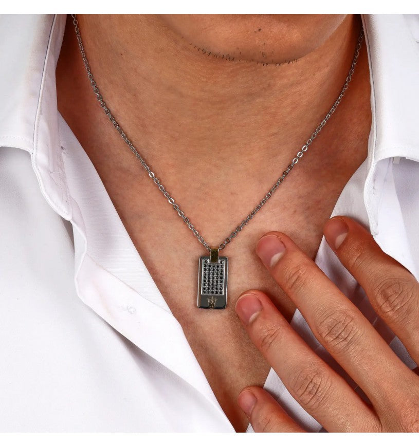 Collana Uomo Maserati Acciaio  Jewels Iconic JM334AVD49