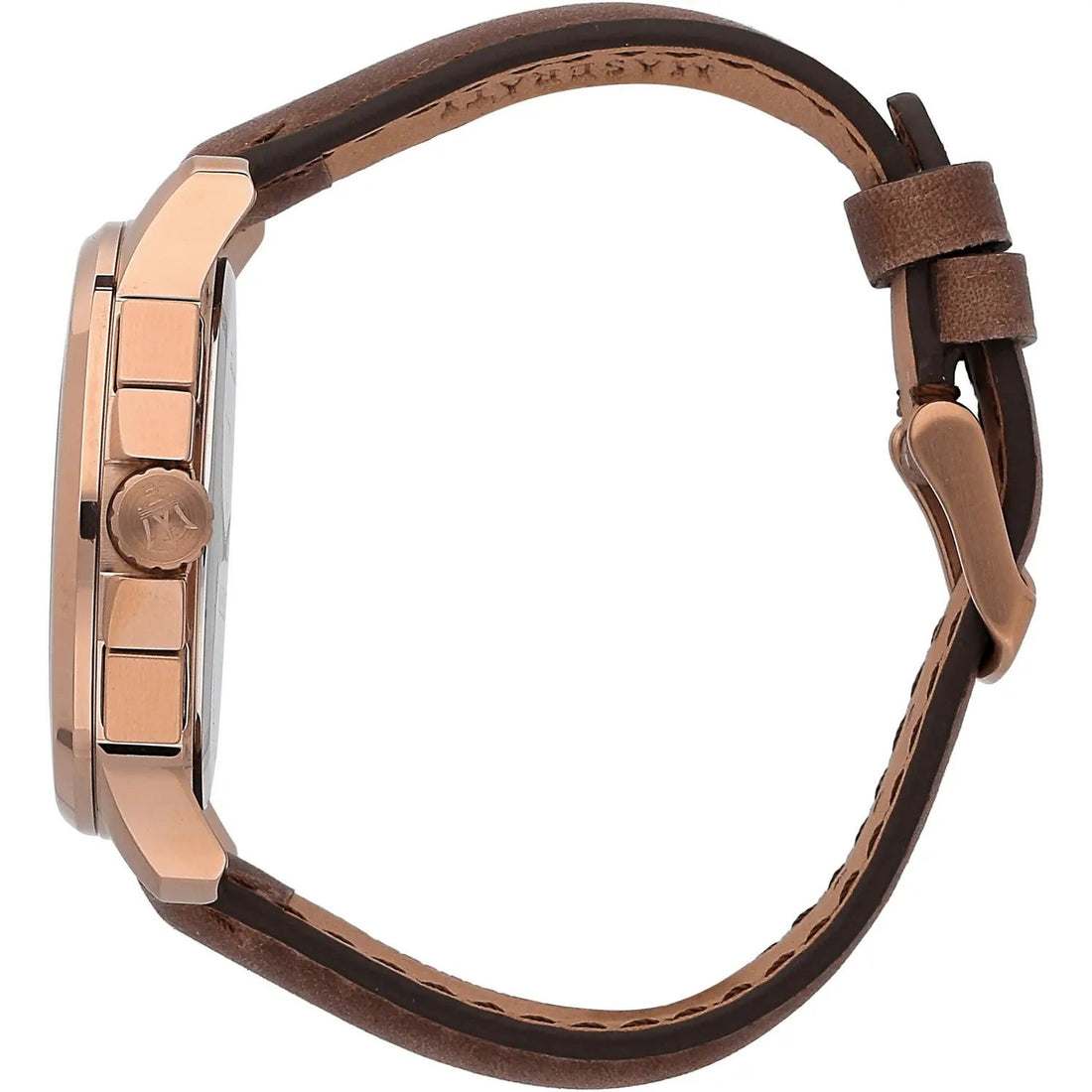 Orologio Uomo Maserati Acciaio Rosè Pelle Marrone Successo Cronografo Quarzo R8871621012