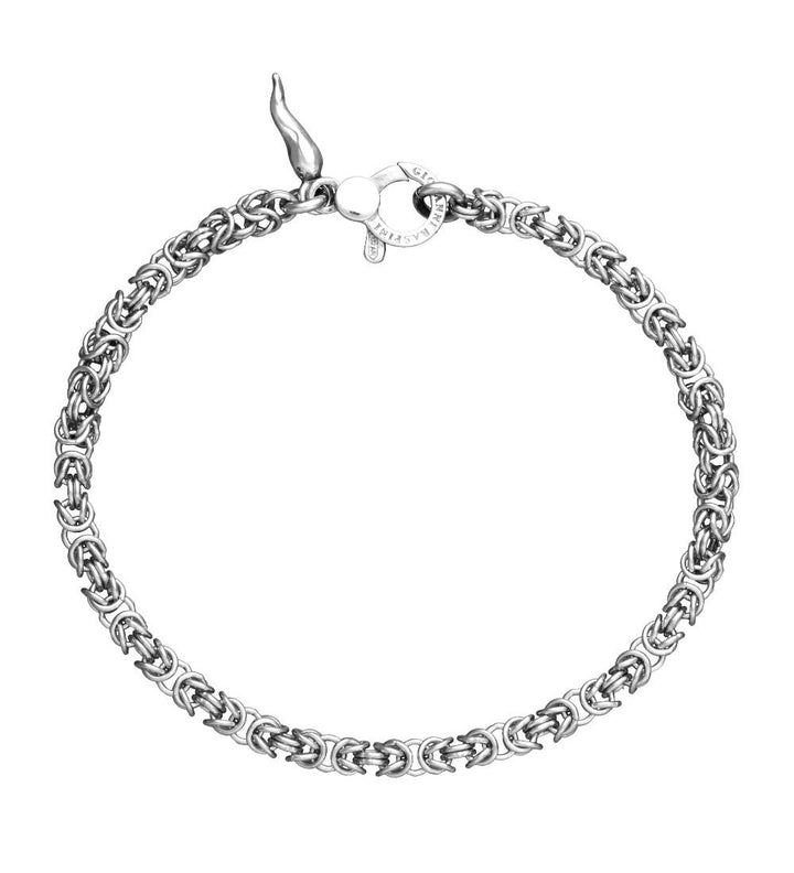 Bracciale Donna Giovanni Raspini Argento 925 Catena Maglia Bizantina misura Mini 12321