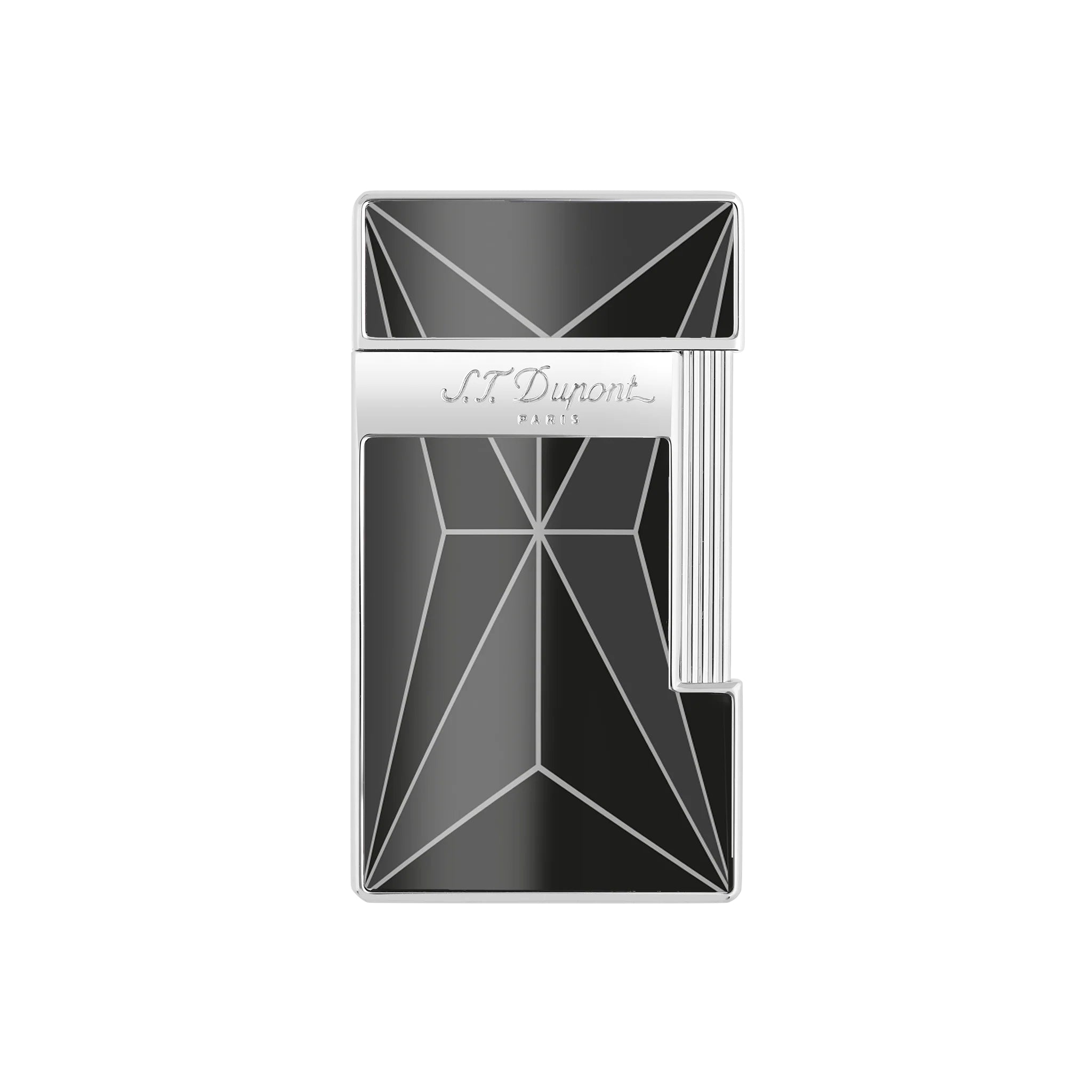 Accendino Uomo Dupont MaxiJet Slimmy Acciaio Smalto Nero 028070