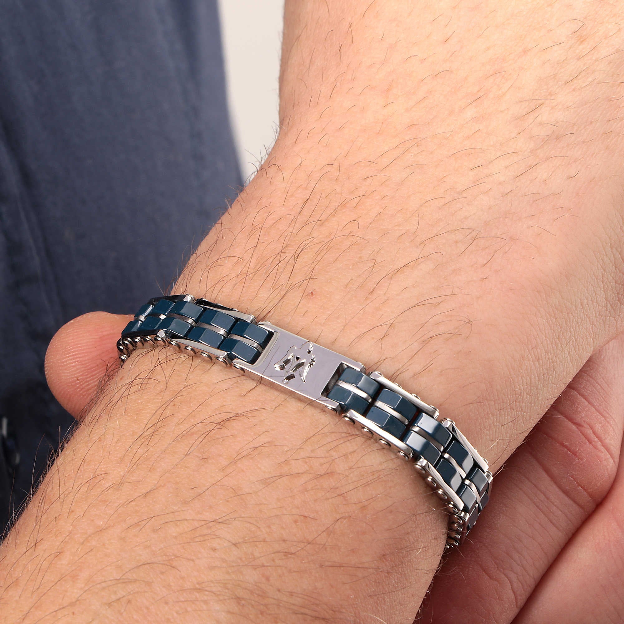 Bracciale Uomo Maserati Acciaio Ceramica JM220ASR03