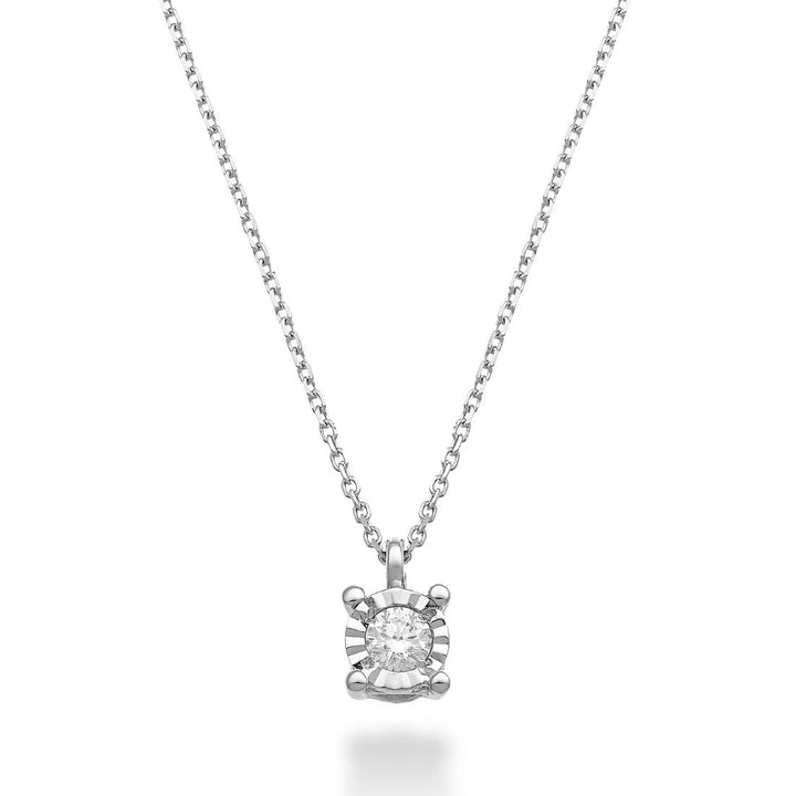 Collana Donna Mikiko Oro Bianco 18 KT Diamante Punto luce MD5151O4BR003