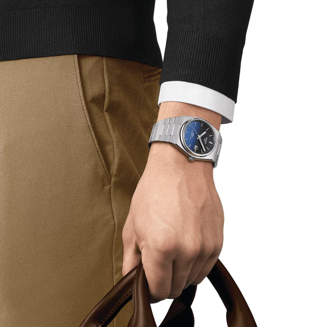 Orologio Uomo Tissot Prx Blu Nero Viola Camaleonte Powermatic 80 T1374071105101