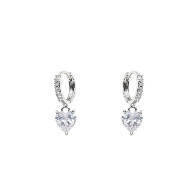 Orecchini Donna Ottaviani Cerchio Zirconi Bianchi Cuore 501134O