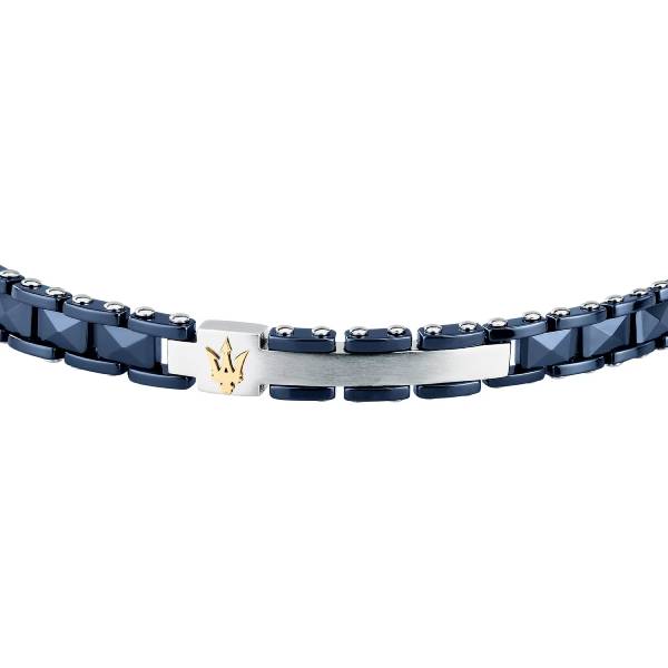 Bracciale Uomo Maserati Acciaio Ceramica Blu JM426ATZ96