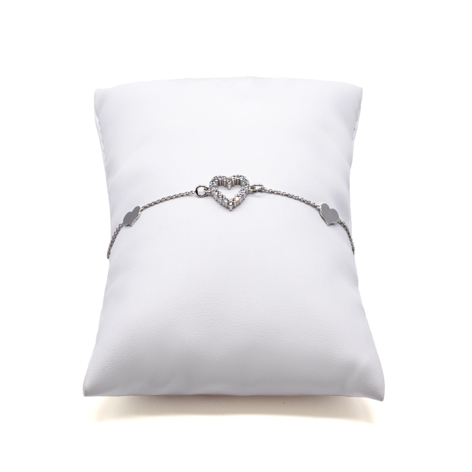 Bracciale Donna Re Mida Argento 925 Cuore ZIrconi Bianchi B013