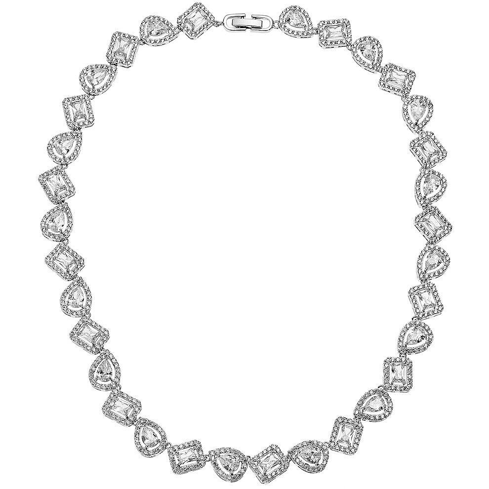 Collana Donna Ottaviani Semirigida Zirconi Bianchi Multi Pietra Carrè 500692C