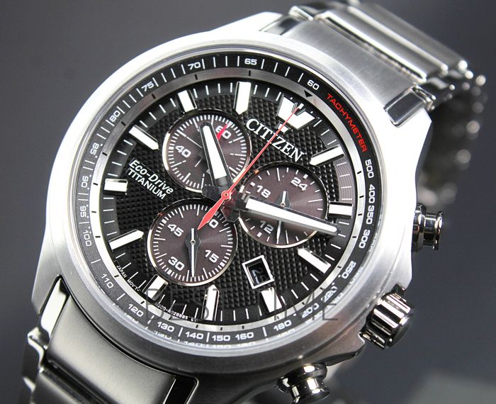 Orologio Uomo Titanio Citizen Eco Drive Cronografo Data Quarzo AT2470-85E