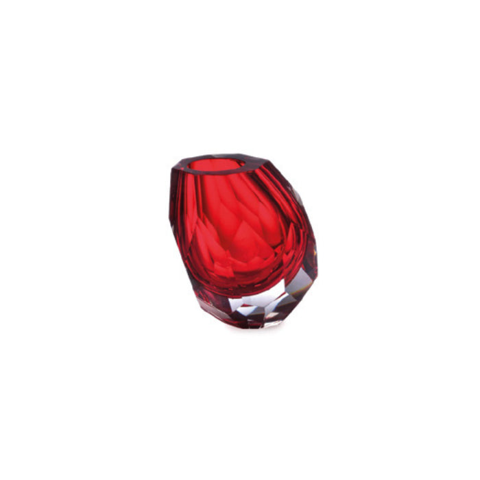 Vaso Cristallo Di Corte Rosso Diamante Altezza 12 cm MA00002