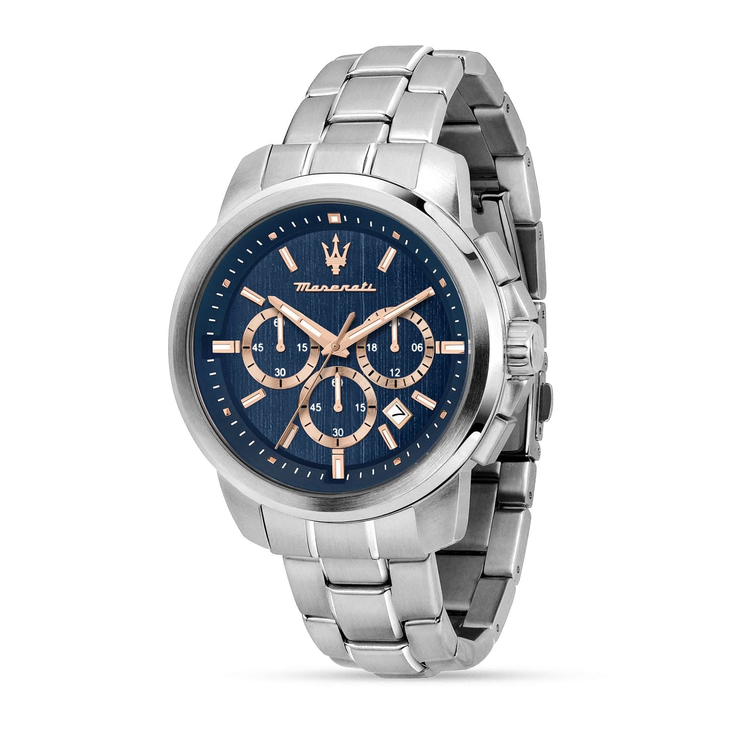 Orologio Uomo Acciaio Maserati Quarzo Cronografo  Blue Data R8873621037