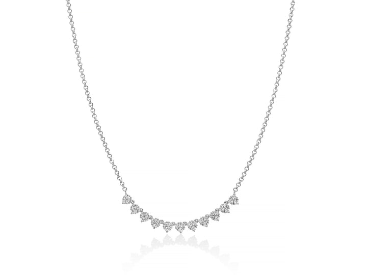 Collana Donna Miluna Perle Argento 925 Girocollo con  Pietre Topazio Bianco CLD4921